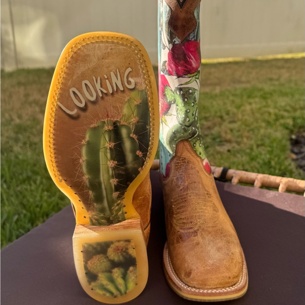 Tin Haul Women's 7.5 Cactus Boots NWT - Picture 7 of 15